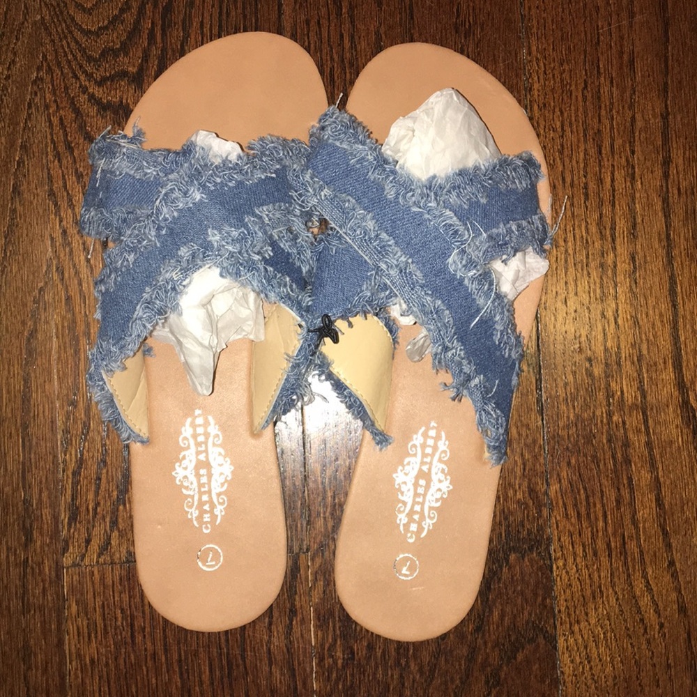 Denim sandals